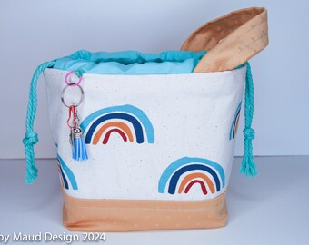 Knitting Project Bag - Small Rainbows