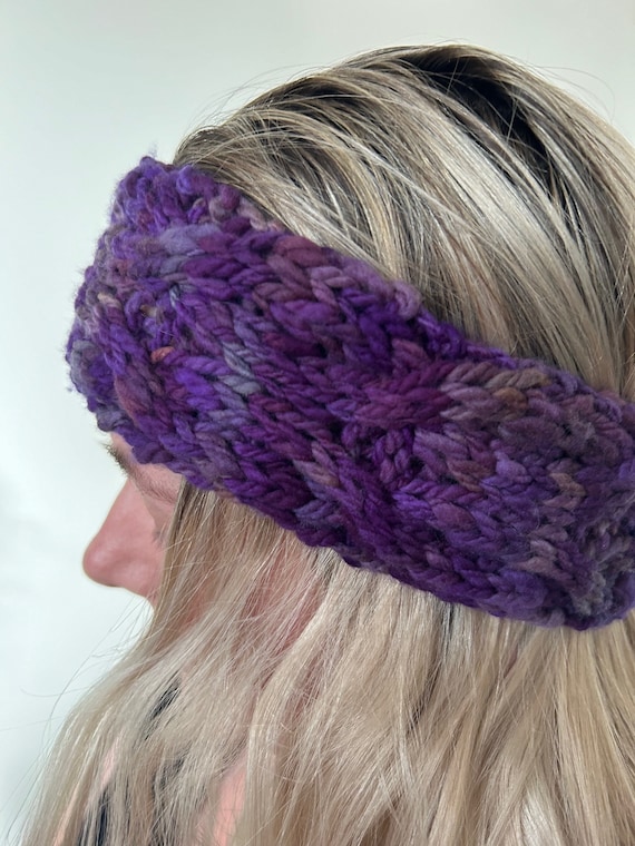 Royal Purple Headband 100% Merino Wool Free Delivery