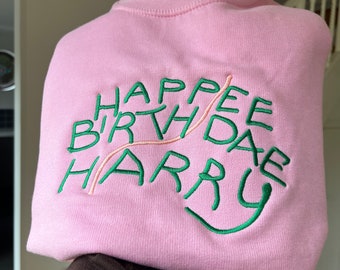 Happee Birthdae Harry Embroidered Sweatshirt
