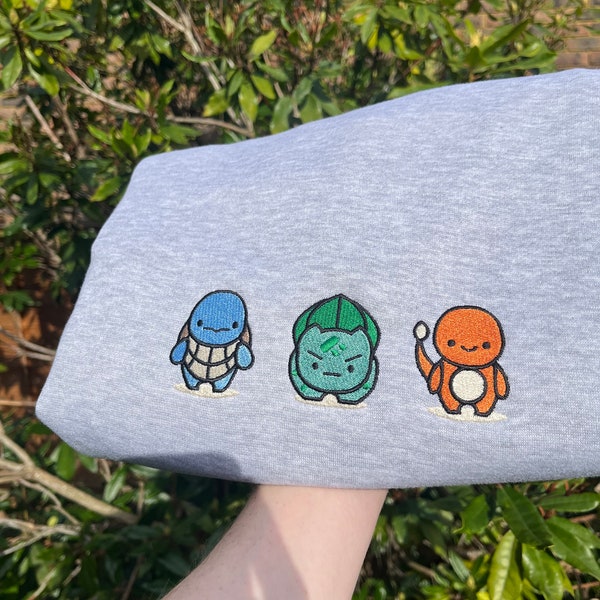 Pokemon Trio Sweatshirt - Cute Pokemon Gift - Nintendo Fan Apparel