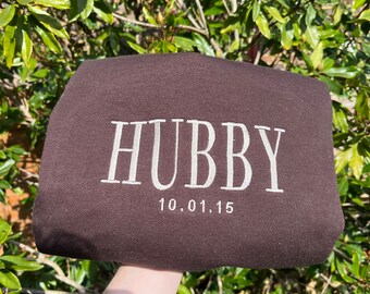 Hubby Couples Sweatshirt - Husband Sweatshirt, Newlyweds Sweatshirt, Couples Sweatshirt, Matching Sweatshirt