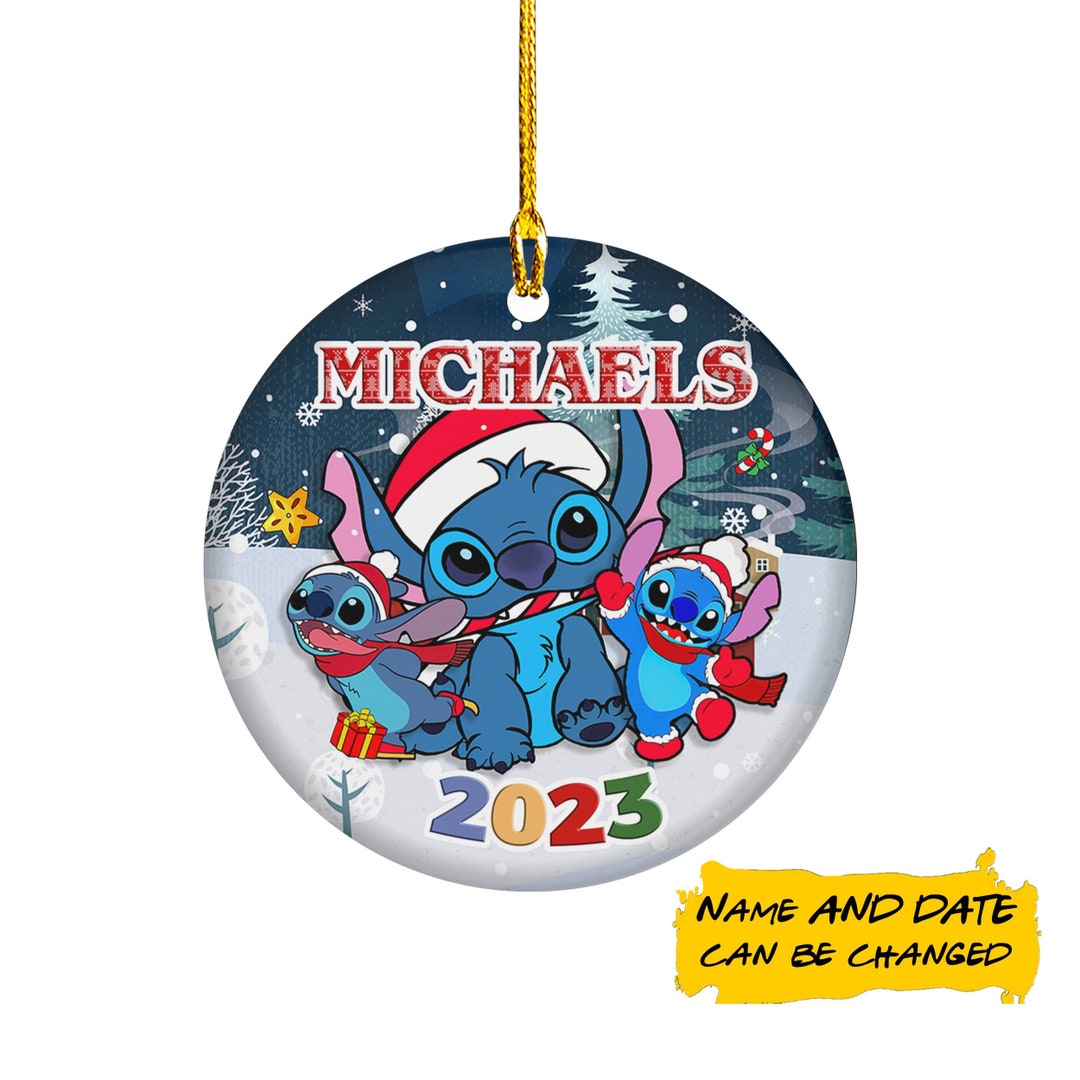 Personalized Stitch Christmas Ornament, Stitch Ornament, Lilo Stitch