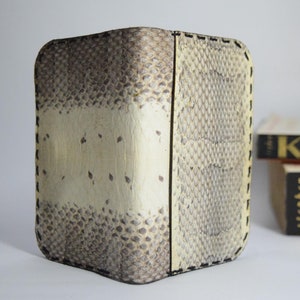 Men's Snake Leather Wallet, Handmade Mini Leather Wallet, Exotic Leather Cardholder, RFID Wallet