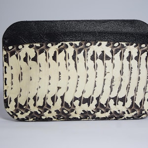 Schlangenleder 5-Slot Handstitched Premium Leder Kartenhalter, Brieftaschen-Zubehör mit RFID-Schutz