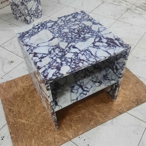 Calacatta Viola Marble Plinth , Handmade Side Table, Freeshipping, End Table, Cube Table, Marble  Side Table, We can make custom dimensions.