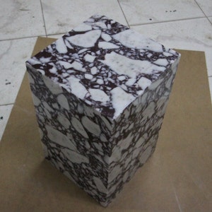 Calacatta Viola Marble Plinth , Handmade Side Table, Freeshipping, End Table, Cube Table, Marble  Side Table, We can make custom dimensions.