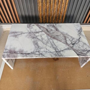 Handmade Calacatta Viola Marble Side Table: Natural Stone Coffee Table