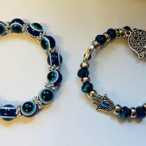 Handgemachtes dehnbares Evil Eye Perlenarmband
