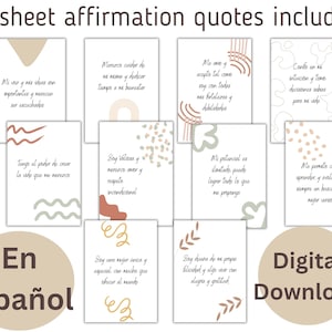 10 Spaanse motiverende citaten Frases en Español, kunst aan de muur voor thuis/kantoor, schoon esthetisch decor digitale printbundel, geestelijke gezondheid empowerment