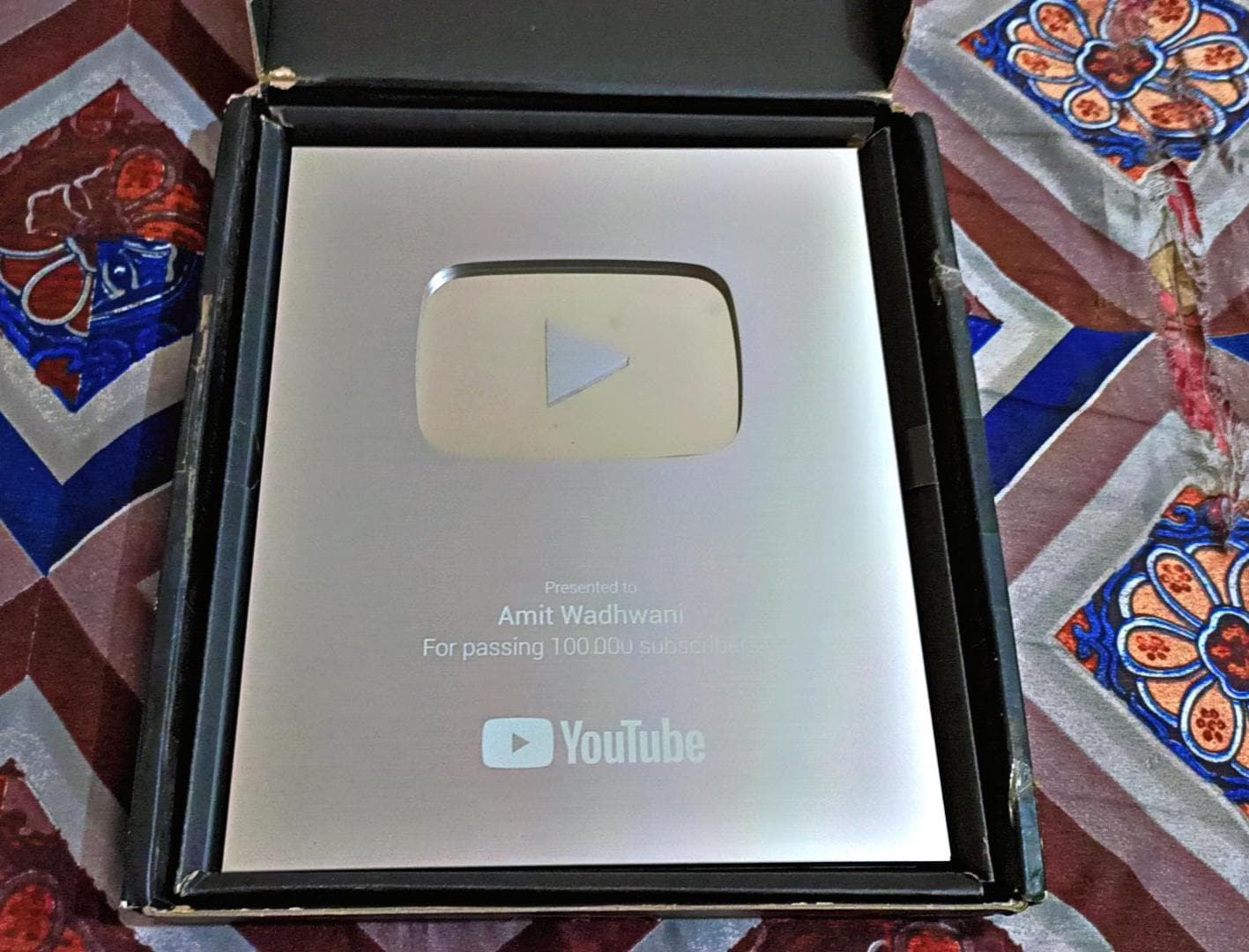 YouTube Silver Play Button Code · 48 Hour Delivery · YouTube Play Button · 100,000 Subscribers Award · YouTube Award