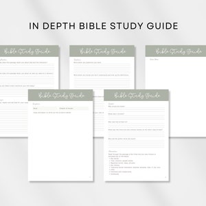 In Depth Bible Study Guide A4 Size in Green