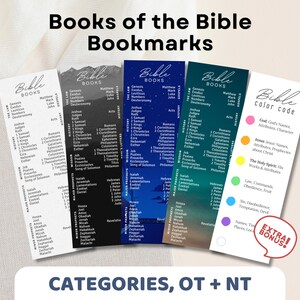 Books of the Bible Bookmarks Printable | Bible Study Highlighting Tool Bookmark | Christian Men Teen Youth Fathers Day Gift | Bible Reading