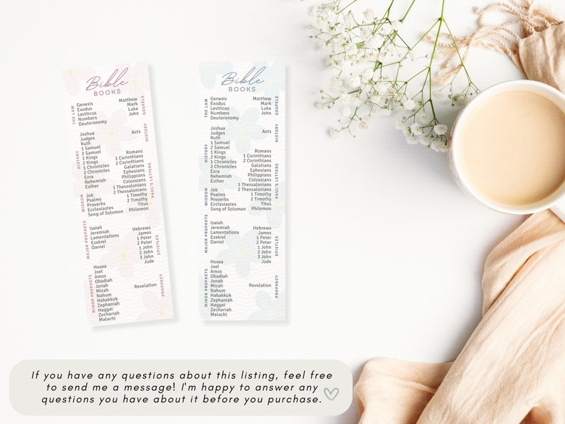Books of the Bible Bookmarks Printable PDF Bible Study Highlighting ...