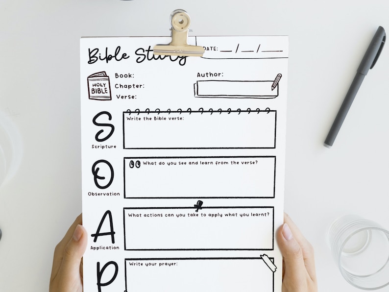 Bible Study Printable for Children Kids Elementary School Youth | SOAP ...