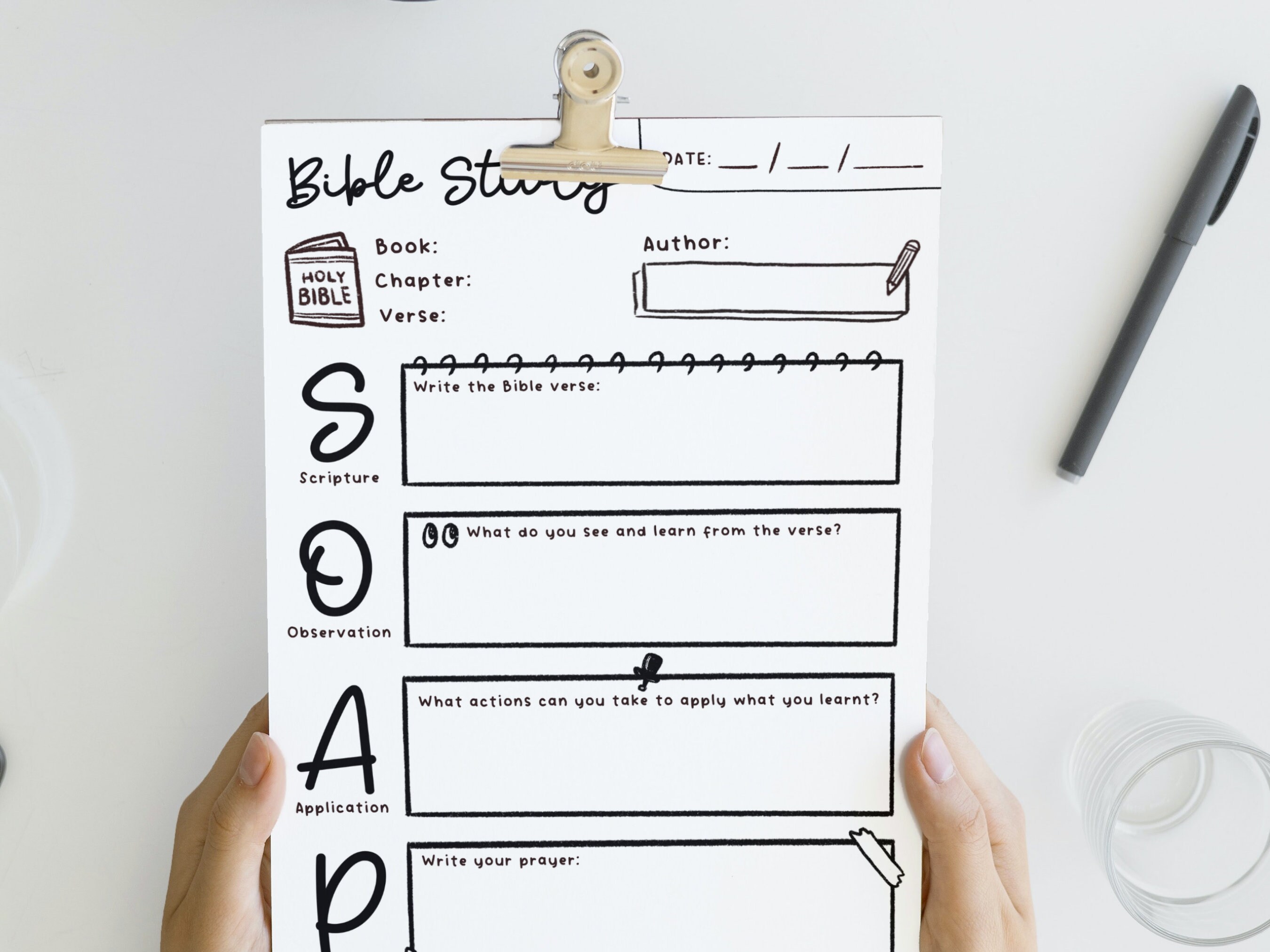 Bible Study Printable for Children Kids Elementary School Youth SOAP ...
