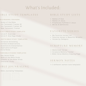 Bible Study Templates List