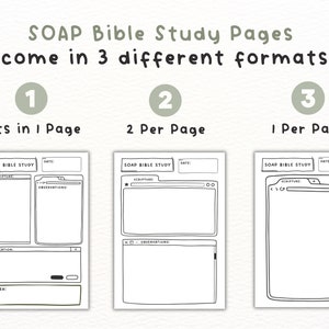 S.O.A.P Bible Study Printable, Christian Digital Templates, SOAP Bible ...