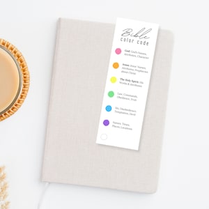 Bible Color Code Bookmarks | 5 Bible Study Highlighting Tool Bookmarks ...