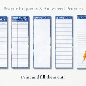 10 Prayer Bookmarks Printable | Christian Prayer Journal Bible ...