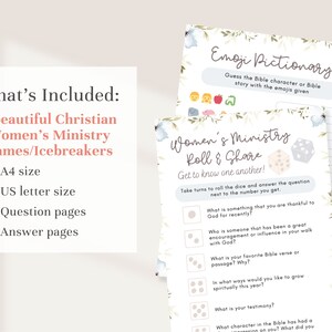 Womens Ministry Icebreaker Games Bundle Printable | Church Ladies Bible ...