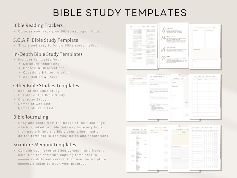 digital bible study templates