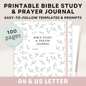 Women Bible Study & Prayer Journal Printable | Goals, Devotional ...