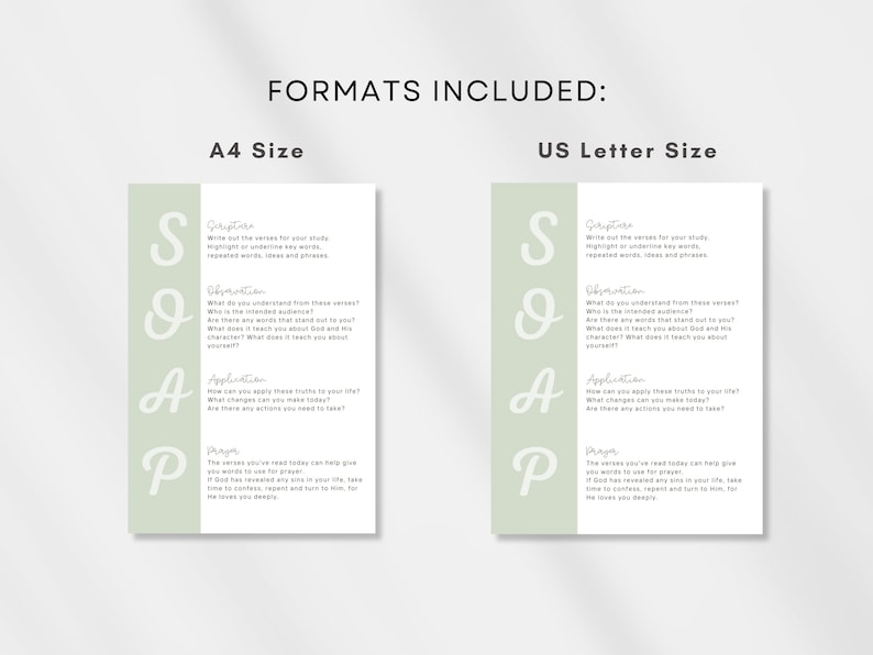 SOAP A4 and US Letter