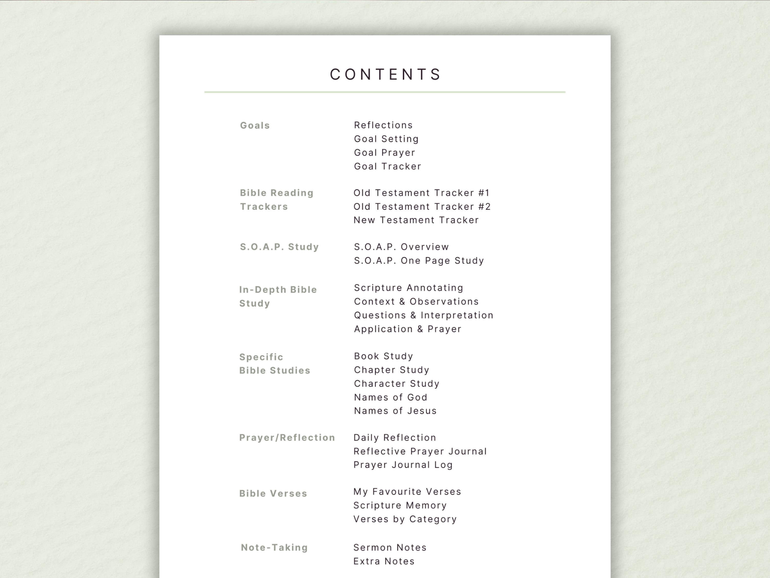 Bible Study Journal Printable PDF, Bible Study Template, Faith Prayer ...