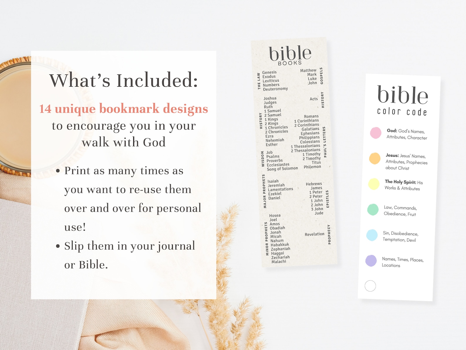 14 Bible Study Bookmarks Printable | Books of the Bible, Reading ...