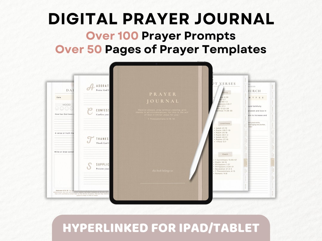 Digital Prayer Journal | Women Faith Christian Planner, Gratitude ...