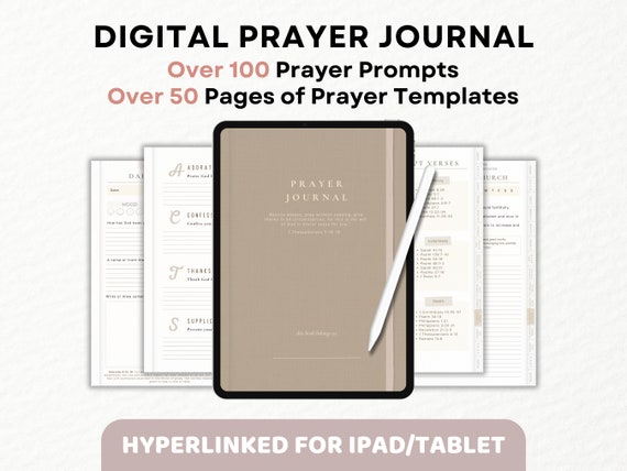 Digital Prayer Journal | Women Faith Christian Planner, Gratitude Journal Notes, Prayer Request, Bible Study Template | GoodNotes Notability