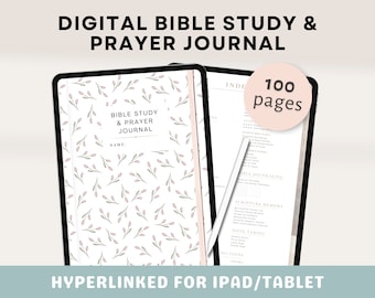 Womens Digital Bible Study & Prayer Journal | Faith Christian Planner, Prayer Log, Devotional Templates, Sermon Notes, Hyperlinked GoodNotes