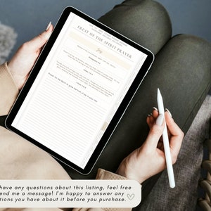 fruit of the spirit prayer on joy on ipad