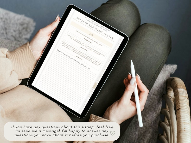fruit of the spirit prayer on joy on ipad