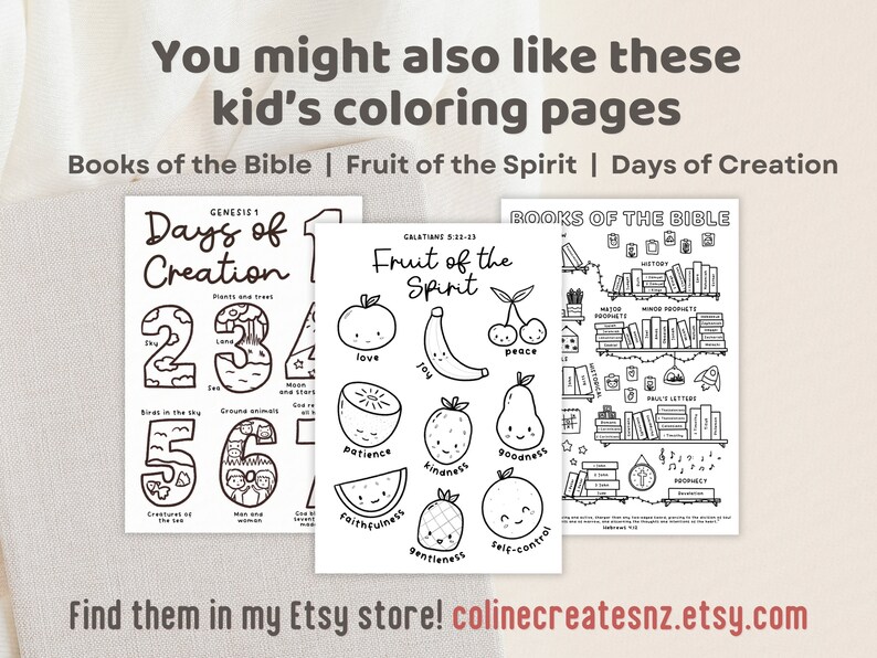 Ten Commandments Coloring Page Printable for Sunday School, Homeschool