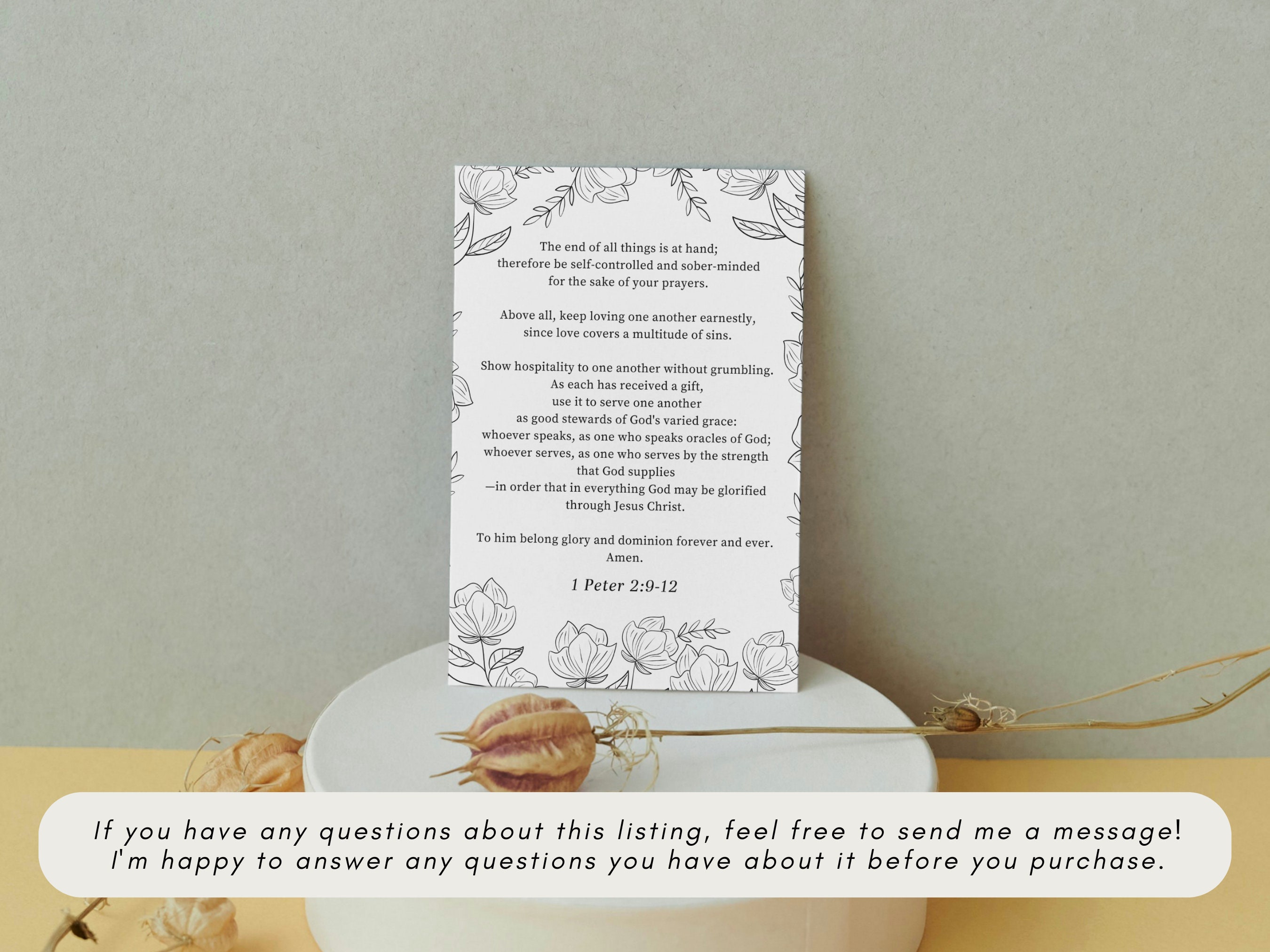 20 Bible Verse Cards Printable ESV Scripture Memory Cards, Christian ...