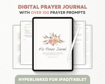 Prayer Journal Digital, Gratitude Journal, Daily Prayer Journal, Faith Journal, Prayer Cards, Bible Study Template | GoodNotes, Notability