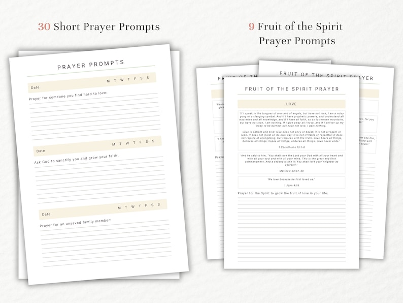 Prayer Journal Printable PDF, Gratitude Journal, Daily Prayer Journal ...