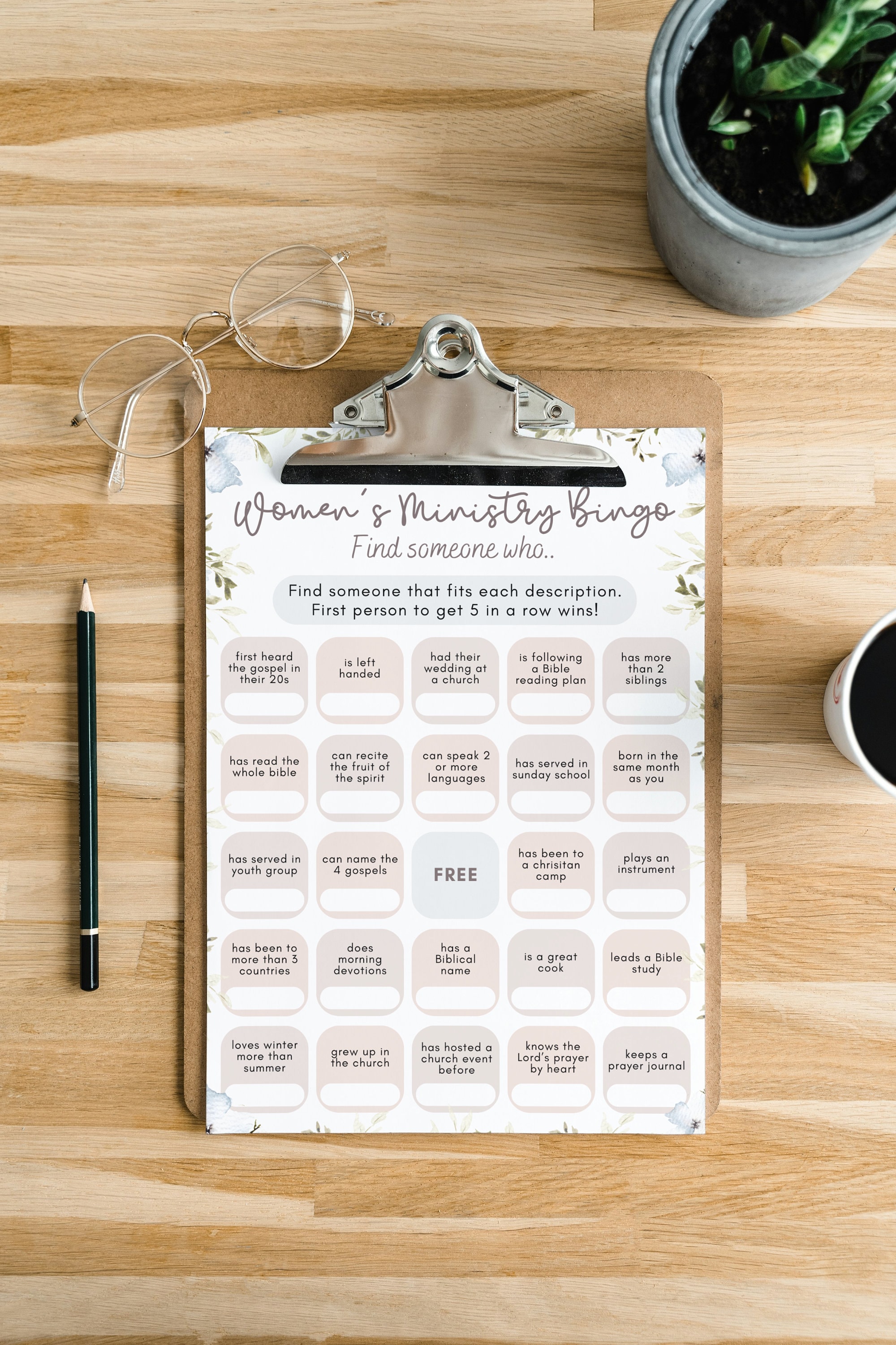 Womens Ministry Bingo Game Printable | Find Someone Who Game ...