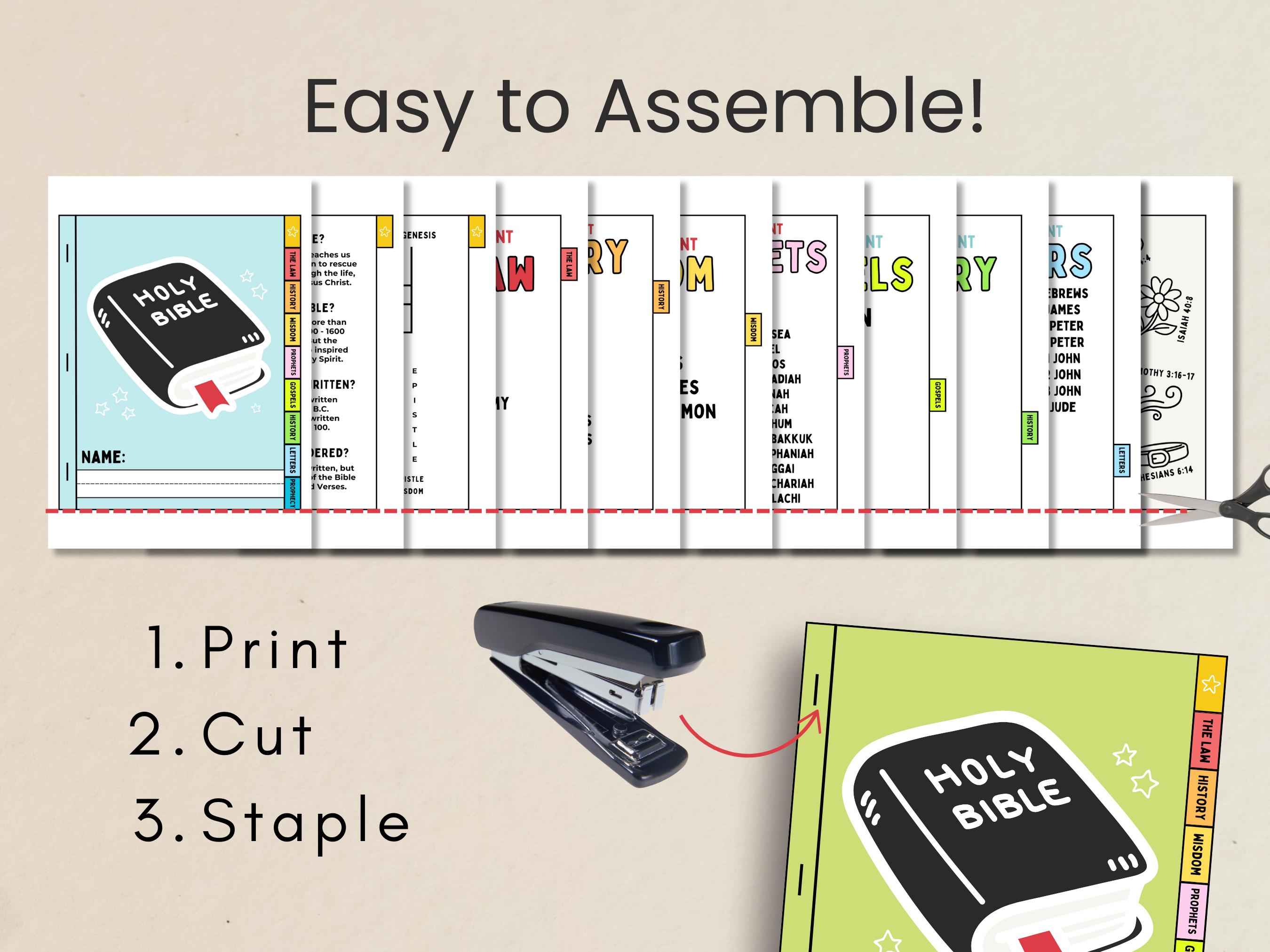 Books of the Bible Booklet Printable | Sunday School Craft, Homeschool ...