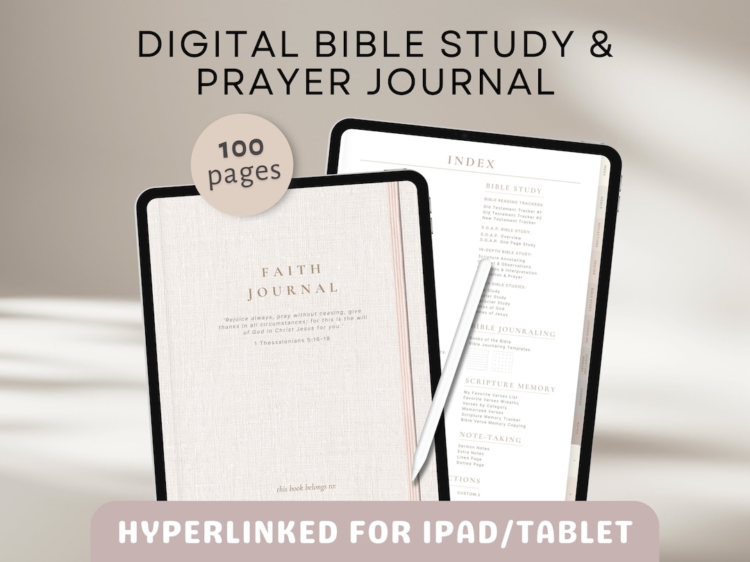 Digital Bible Study & Prayer Journal | Women Faith Christian Planner ...