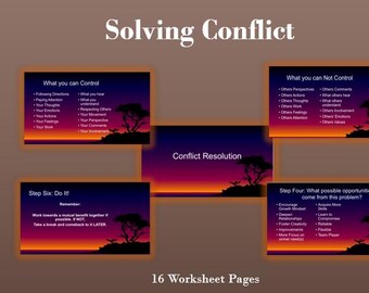 Conflict Resolution: How to Communicate Effectively, Behavioral Strategies, Printable Worksheets, Digital Download
