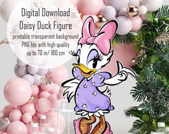 Daisy Duck Figure: Pink Birthday Party Decor (Digital Download)