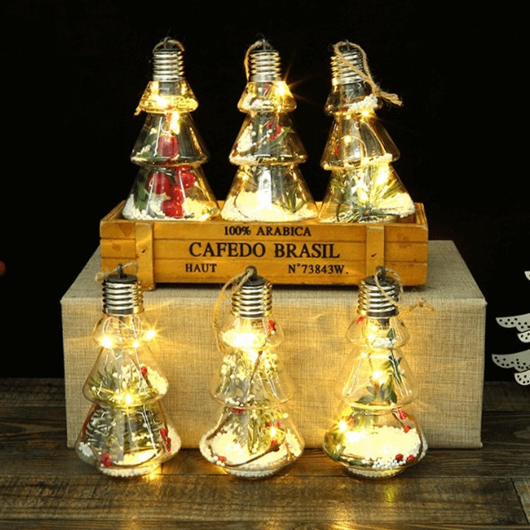 Transparent Plastic Tree Decoration Accessories With DIY LED Etsy