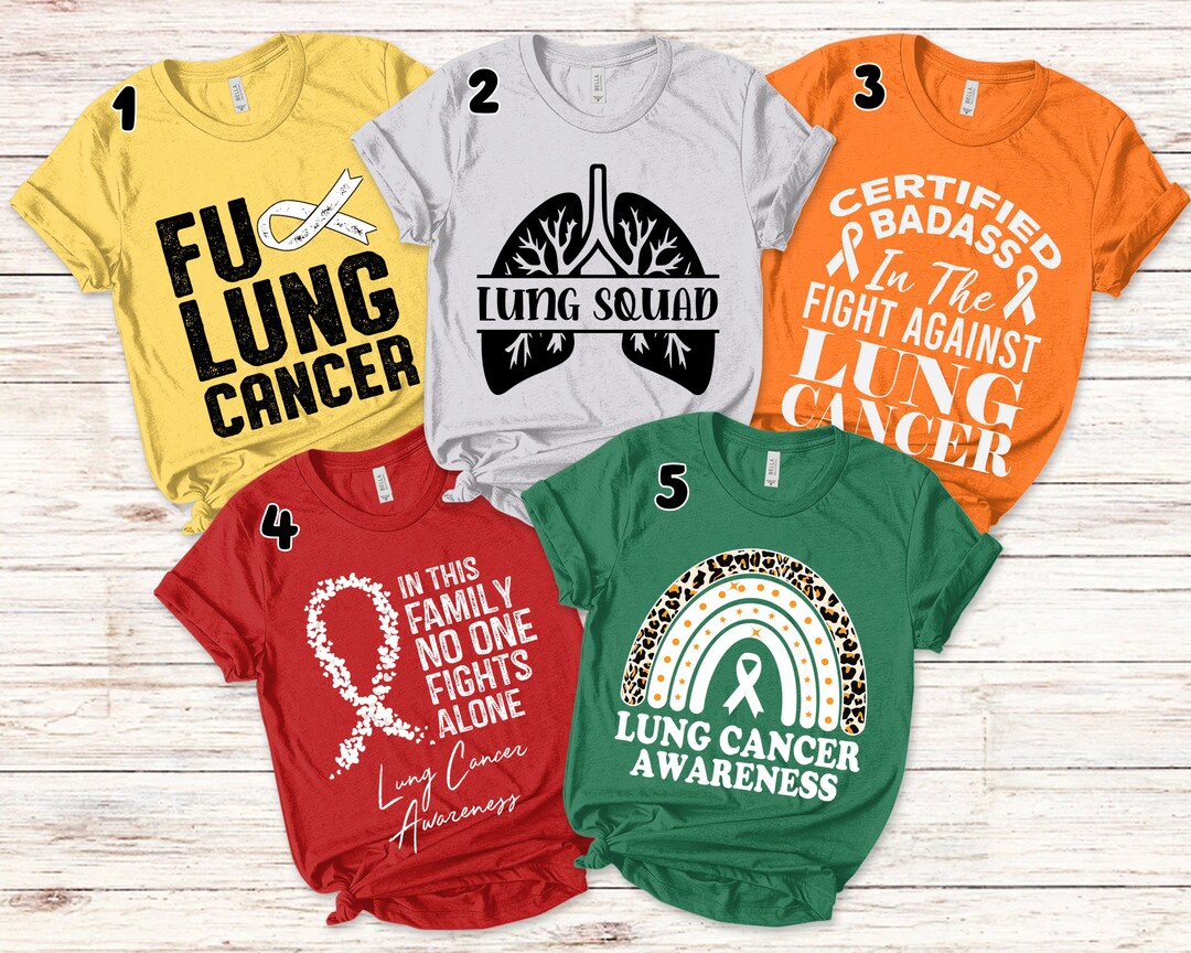 Lung Cancer Awareness Shirts Lung Cancer Ribbon Lung Cancer - Etsy