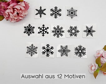 Schneeflocken - Auswahl aus 12 Motiven | Vinyl-Aufkleber | Vinyl-Stickern