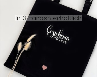 Personalisierte Baumwolltasche | Geschenk für ErzieherIn, LehrerIn, Tagesmutter | Abschiedsgeschenk