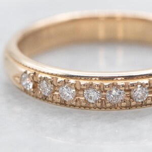 Half Eternity Wedding Band, Moissanite Pave Band, Round Cut Moissanite Diamond Band, Vintage Diamond Milgrain Band, Stacking Band For Women