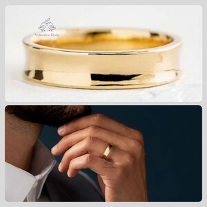 4 mm Comfort Fit Concave Mens Band