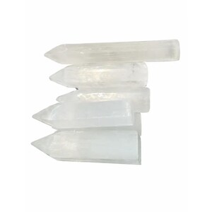 Natural Selenite Crystal Point Tower | Polished White Selenite Wand | Healing Crystal | Display Crystal | Crystal Gift | Home Decor